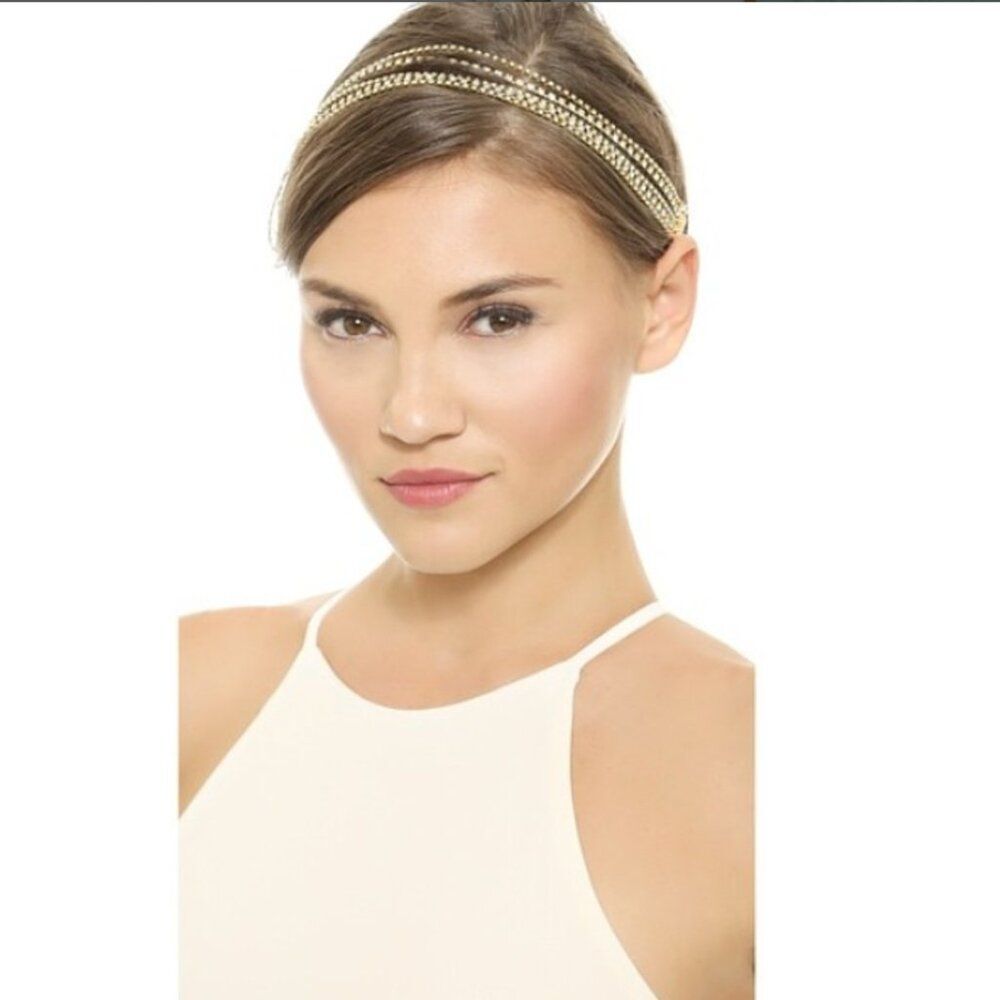 NWT Dauphines New York I Do Silver Crystal Headband Head Piece Bridal Princess